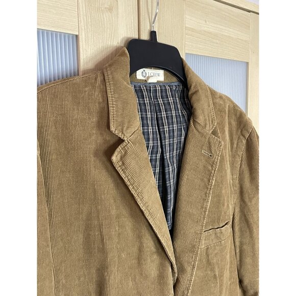 J Crew Corduroy Cotton Tan Mens 3 Button Blazer Sport Coat Jacket Sz L Preppy - Picture 2 of 5